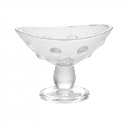 Coupe glace sur pied en verre