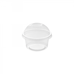 Pot rond transparent en...