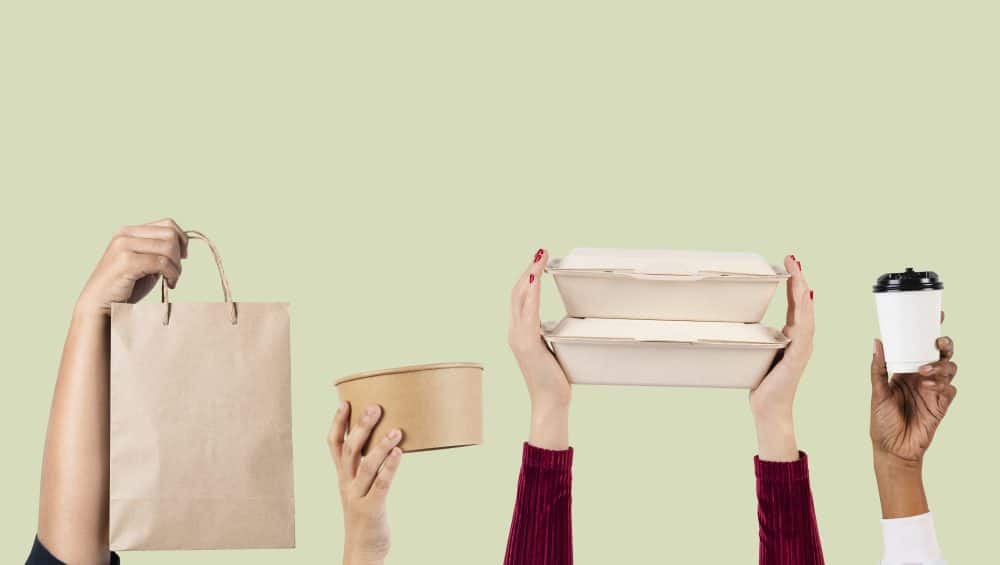 concept livraison emballages alimentaires respectueux environnement